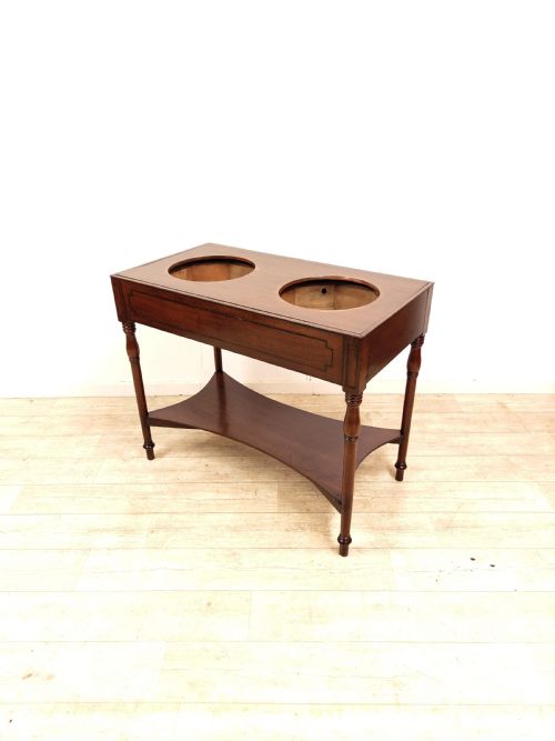 ANTIQUE GEORGIAN SOLID MAHOGANY DOUBLE HIS HERS WASH STAND - ADDITIONAL PHOTO 13