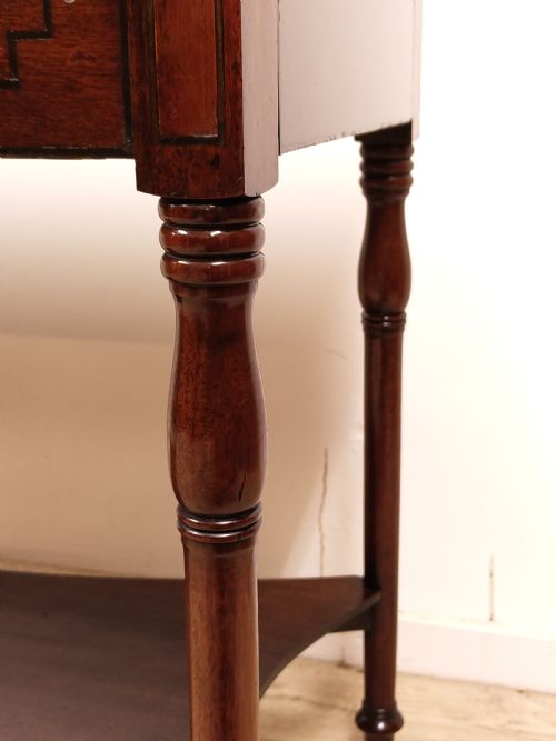 ANTIQUE GEORGIAN SOLID MAHOGANY DOUBLE HIS HERS WASH STAND - ADDITIONAL PHOTO 7