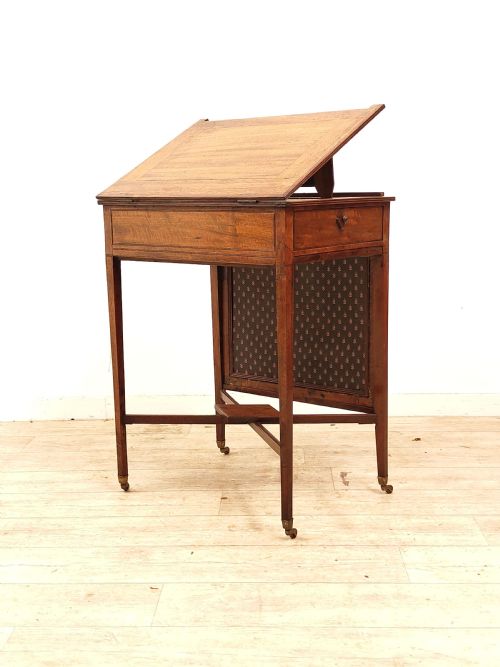 ANTIQUE GEORGIAN SOLID MAHOGANY READING ARCHITECT TABLE - ADDITIONAL PHOTO 6