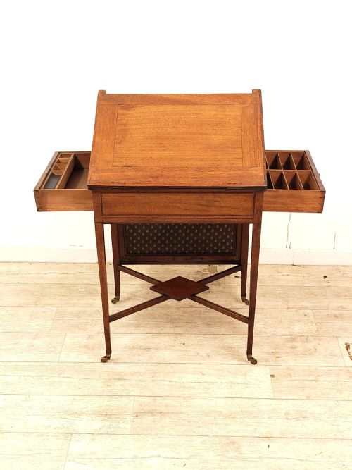 ANTIQUE GEORGIAN SOLID MAHOGANY READING ARCHITECT TABLE - ADDITIONAL PHOTO 10