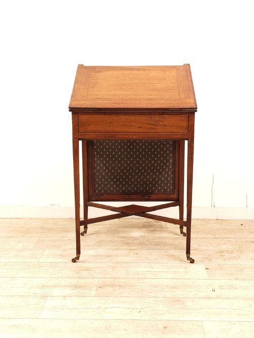 ANTIQUE GEORGIAN SOLID MAHOGANY READING ARCHITECT TABLE - ADDITIONAL PHOTO 16