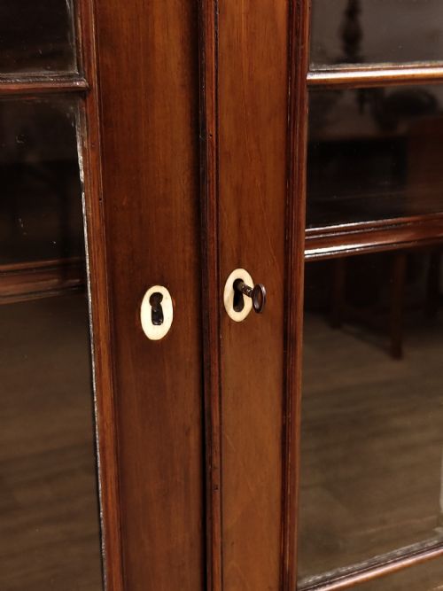 LARGE ANTIQUE SOLID MAHOGANY LATE GEORGIAN ASTRAGAL GLAZED ADJUSTABLE BOOKCASE - ADDITIONAL PHOTO 10