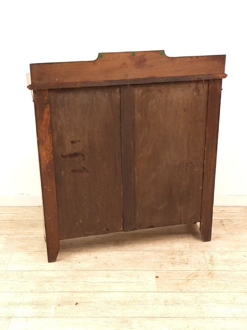 SMALL ANTIQUE EDWARDIAN SOLID MAHOGANY ADJUSTABLE OPEN BOOKCASE - ADDITIONAL PHOTO 8