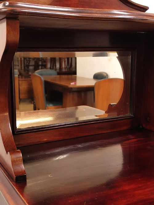 ANTIQUE EDWARDIAN WALNUT MUSIC CABINET - ADDITIONAL PHOTO 3
