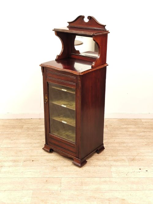 antique edwardian walnut music cabinet - CATEGORY: ANTIQUE CABINETS - DATED EDWARDIAN