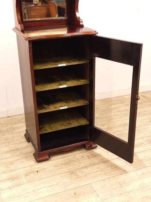 ANTIQUE EDWARDIAN WALNUT MUSIC CABINET - ADDITIONAL PHOTO 6