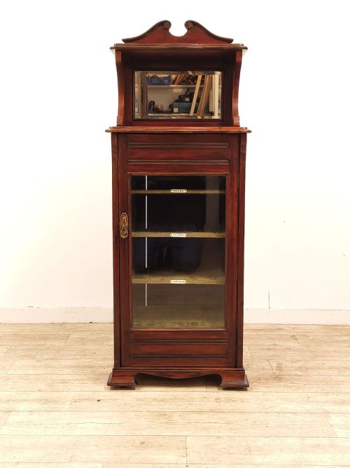 ANTIQUE EDWARDIAN WALNUT MUSIC CABINET - ADDITIONAL PHOTO 13