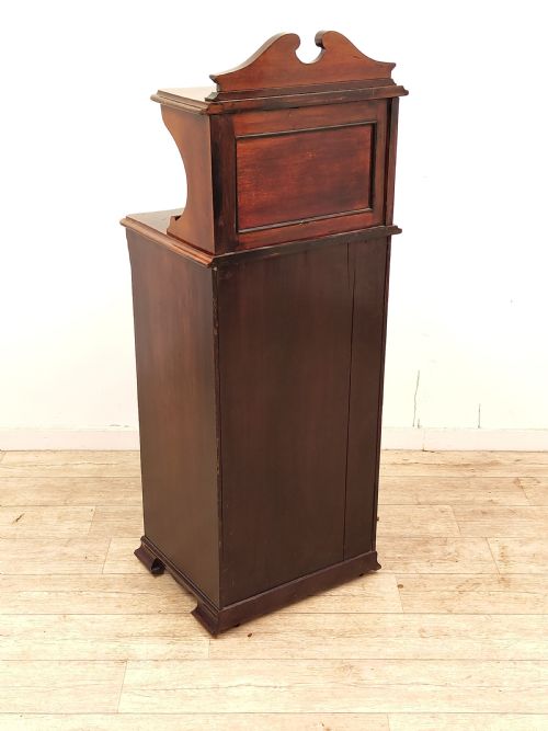 ANTIQUE EDWARDIAN WALNUT MUSIC CABINET - ADDITIONAL PHOTO 16