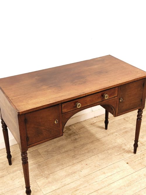 ANTIQUE GEORGIAN REGENCY SOLID MAHOGANY HALL SIDE TABLE - ADDITIONAL PHOTO 12