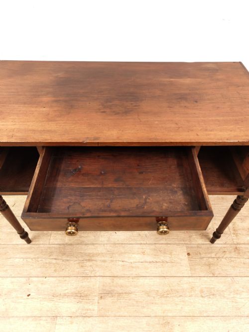 ANTIQUE GEORGIAN REGENCY SOLID MAHOGANY HALL SIDE TABLE - ADDITIONAL PHOTO 5