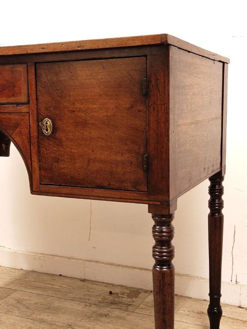 ANTIQUE GEORGIAN REGENCY SOLID MAHOGANY HALL SIDE TABLE - ADDITIONAL PHOTO 6
