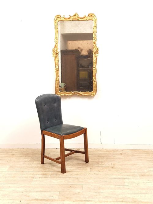 ANTIQUE DISTRESSED LATE 18TH CENTURY MERCURY PLATE GILTWOOD MIRROR - ADDITIONAL PHOTO 3