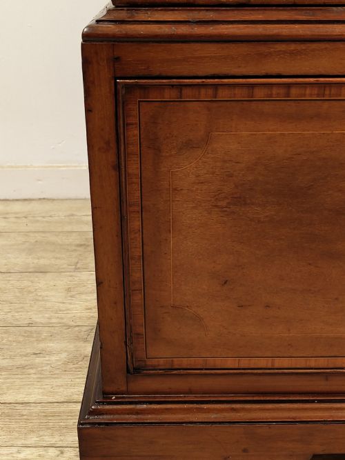 ANTIQUE EDWARDIAN SOLID MAHOGANY DOUBLE WARDROBE LINEN PRESS ARMOIRE COMPACTUM - ADDITIONAL PHOTO 5
