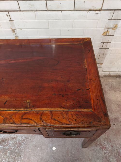 ANTIQUE 19TH CENTURY ANGLO CHINESE WRITING DESK TABLE - ADDITIONAL PHOTO 3