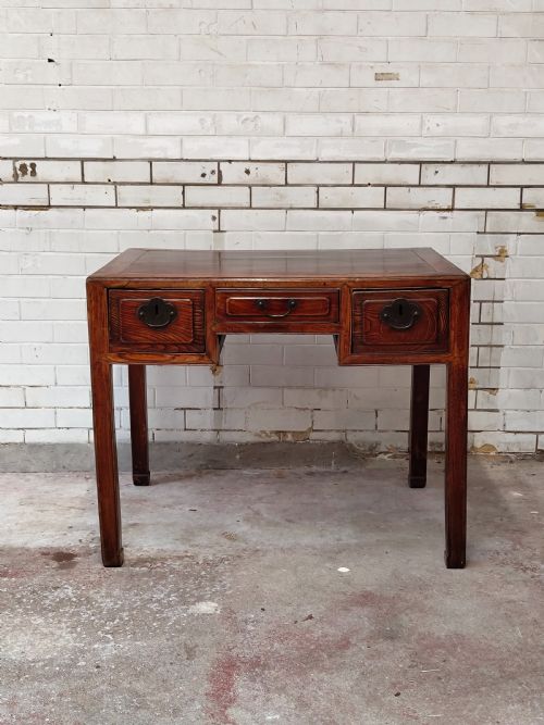 ANTIQUE 19TH CENTURY ANGLO CHINESE WRITING DESK TABLE - ADDITIONAL PHOTO 6