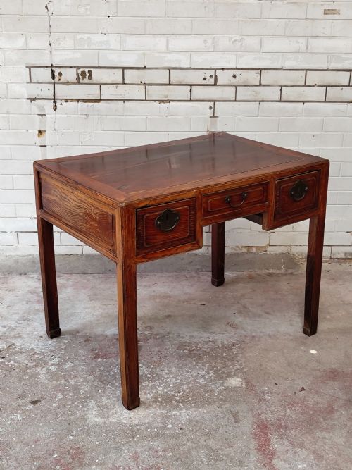 ANTIQUE 19TH CENTURY ANGLO CHINESE WRITING DESK TABLE - ADDITIONAL PHOTO 14