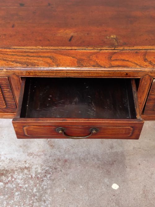 ANTIQUE 19TH CENTURY ANGLO CHINESE WRITING DESK TABLE - ADDITIONAL PHOTO 11