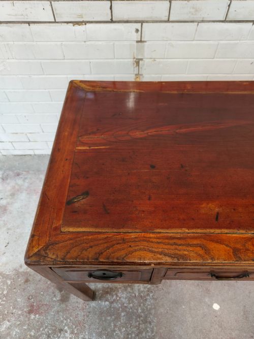 ANTIQUE 19TH CENTURY ANGLO CHINESE WRITING DESK TABLE - ADDITIONAL PHOTO 12