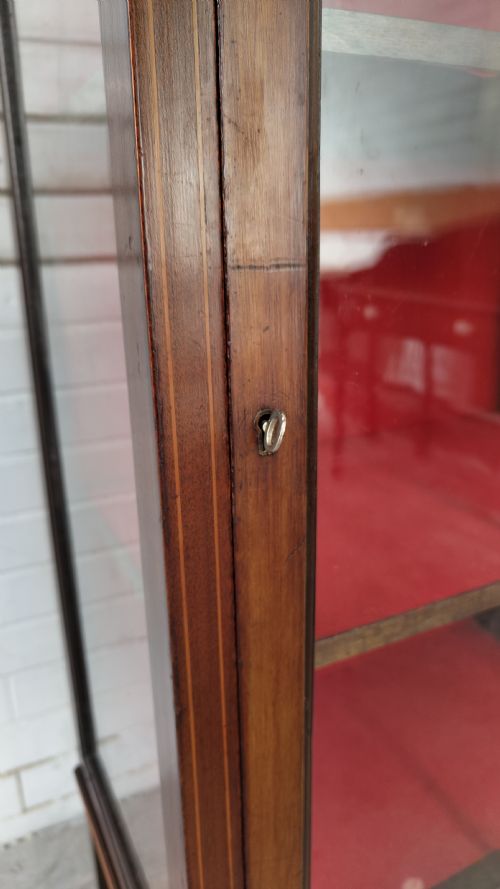 ANTIQUE EDWARDIAN MAHOGANY ASTRAGAL GLAZED CABINET - ADDITIONAL PHOTO 3
