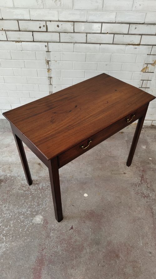 ANTIQUE 19TH CENTURY MAHOGANY SIDE HALL TABLE - ADDITIONAL PHOTO 9