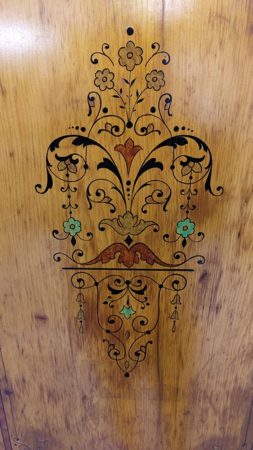 ANTIQUE VICTORIAN AESTHETIC PINE DOUBLE WARDROBE COMPACTUM ARMOIRE - ADDITIONAL PHOTO 4