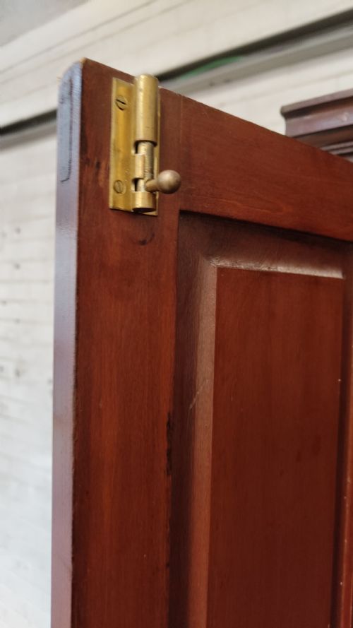 ANTIQUE VICTORIAN SCUMBLED PINE FORMER POST OFFICE SINGLE HALL WARDROBE COMPACTUM - ADDITIONAL PHOTO 1