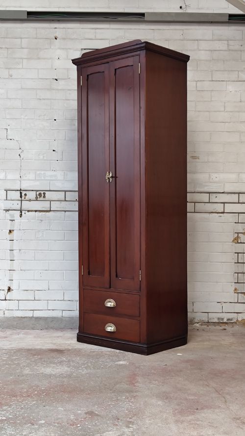 antique victorian scumbled pine former post office single hall wardrobe compactum - CATEGORY: ANTIQUE CUPBOARDS - DATED VICTORIAN