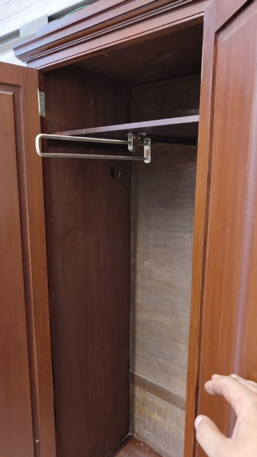 ANTIQUE VICTORIAN SCUMBLED PINE FORMER POST OFFICE SINGLE HALL WARDROBE COMPACTUM - ADDITIONAL PHOTO 9