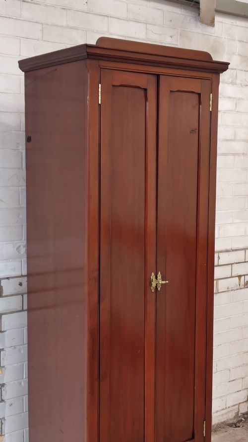 ANTIQUE VICTORIAN SCUMBLED PINE FORMER POST OFFICE SINGLE HALL WARDROBE COMPACTUM - ADDITIONAL PHOTO 12