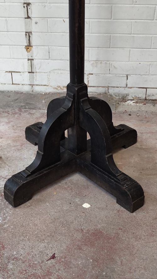 ANTIQUE VICTORIAN EBONISED ECCLESIASTICAL COAT HALL STAND - ADDITIONAL PHOTO 2