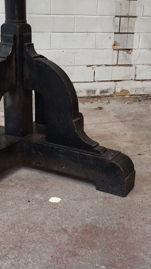 ANTIQUE VICTORIAN EBONISED ECCLESIASTICAL COAT HALL STAND - ADDITIONAL PHOTO 4