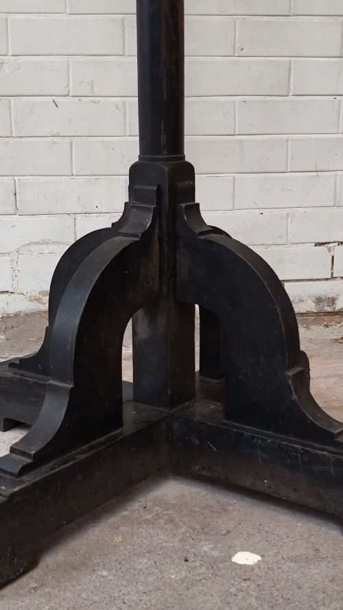ANTIQUE VICTORIAN EBONISED ECCLESIASTICAL COAT HALL STAND - ADDITIONAL PHOTO 5
