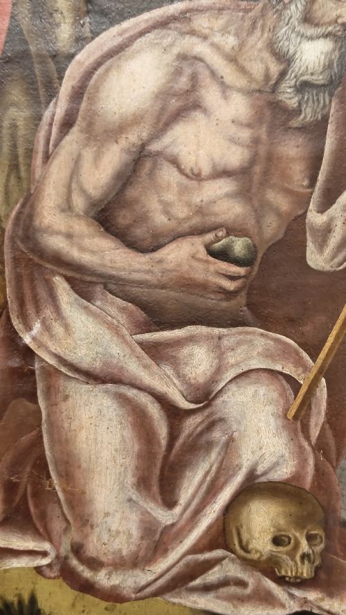 DIMINUTIVE LATE 17TH CENTURY OLD MASTER OIL PAINTING ON LEATHER - ADDITIONAL PHOTO 10