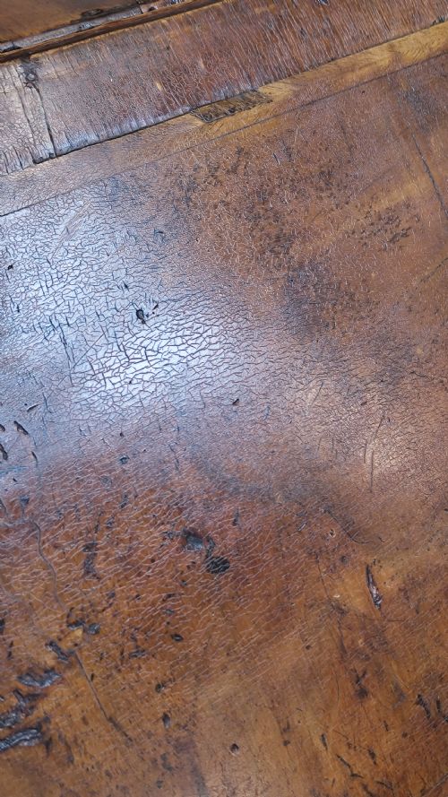 ANTIQUE QUEEN ANNE PERIOD SOLID WALNUT WRITING BUREAU ON CHEST - ADDITIONAL PHOTO 10