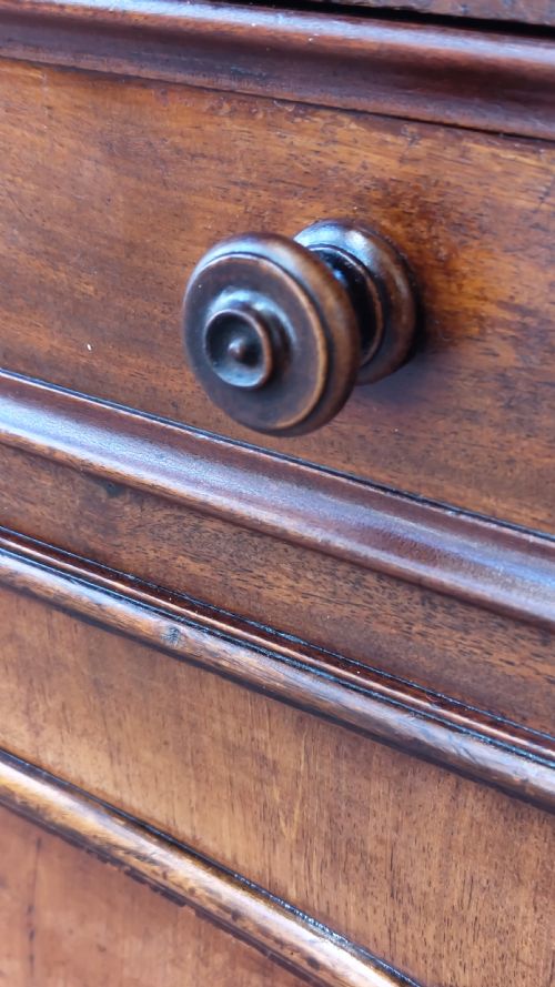 ANTIQUE VICTORIAN MAHOGANY GLAZED ADJUSTABLE BOOKCASE ON CUPBOARD - ADDITIONAL PHOTO 3