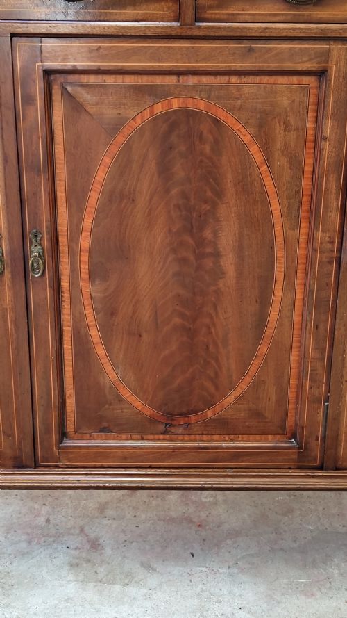 ANTIQUE EDWARDIAN MAHOGANY INLAID SIDEBOARD - ADDITIONAL PHOTO 4