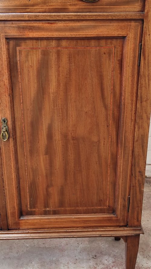 ANTIQUE EDWARDIAN MAHOGANY INLAID SIDEBOARD - ADDITIONAL PHOTO 11