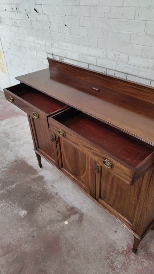 ANTIQUE EDWARDIAN MAHOGANY INLAID SIDEBOARD - ADDITIONAL PHOTO 8