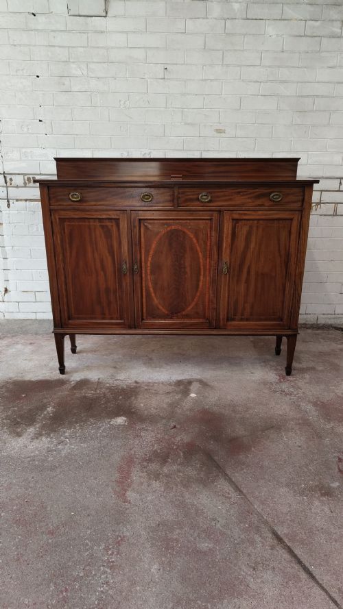 ANTIQUE EDWARDIAN MAHOGANY INLAID SIDEBOARD - ADDITIONAL PHOTO 3