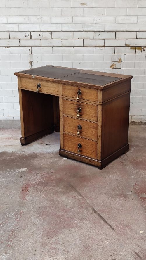 antique victorian mahogany leather top ships desk purportedly from the last czar of russia's yacht - CATEGORY: ANTIQUE DESKS - DATED VICTORIAN