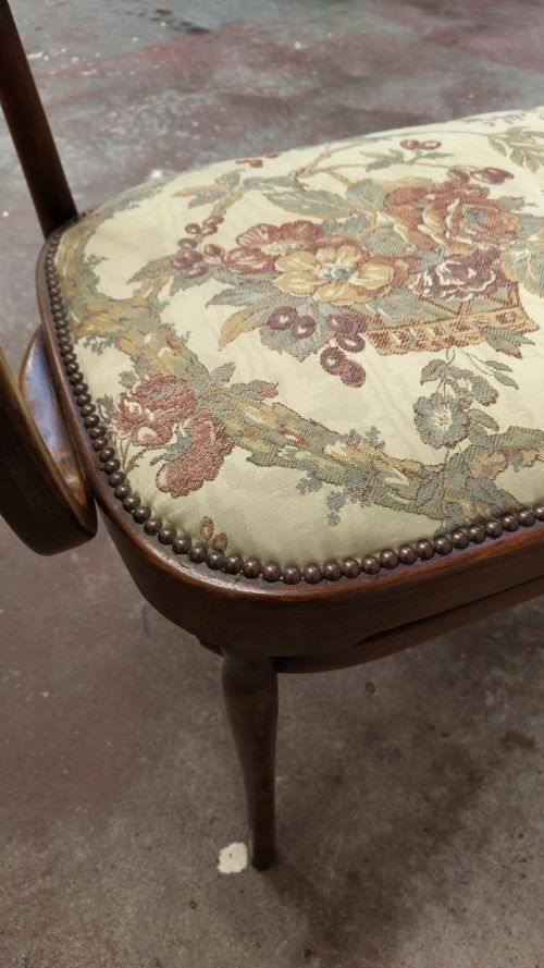ANTIQUE EDWARDIAN 2 SEATER BENTWOOD WINDOW SEAT SALON SOFA - ADDITIONAL PHOTO 9