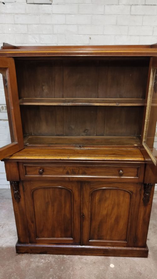 ANTIQUE VICTORIAN MAHOGANY CHIFFONIER AND CABINET - ADDITIONAL PHOTO 6