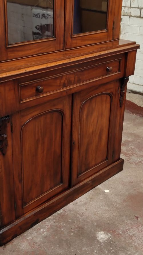 ANTIQUE VICTORIAN MAHOGANY CHIFFONIER AND CABINET - ADDITIONAL PHOTO 9