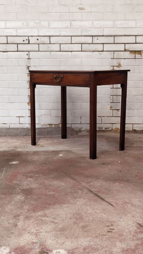 ANTIQUE 19TH CENTURY MAHOGANY HALL SIDE TABLE - ADDITIONAL PHOTO 2