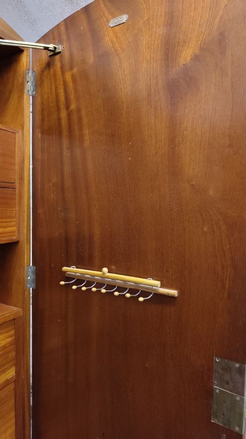 ANTIQUE ART DECO BOOKMATCHED BURR WALNUT DOUBLE WARDROBE ARMOIRE - ADDITIONAL PHOTO 13
