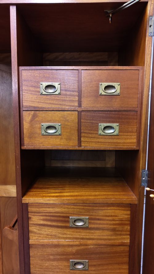 ANTIQUE ART DECO BOOKMATCHED BURR WALNUT DOUBLE WARDROBE ARMOIRE - ADDITIONAL PHOTO 3