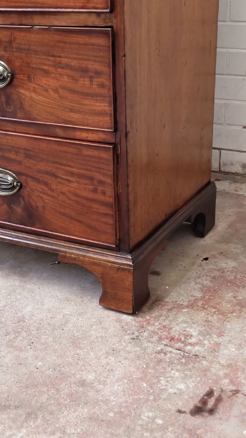 ANTIQUE GEORGIAN REGENCY FLAME MAHOGANY LINEN PRESS ARMOIRE COMPACTUM - ADDITIONAL PHOTO 13