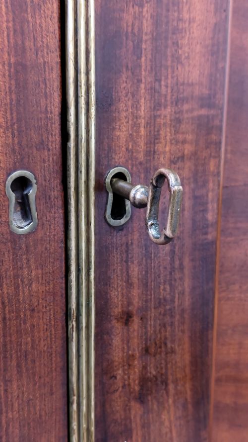 ANTIQUE GEORGIAN REGENCY FLAME MAHOGANY LINEN PRESS ARMOIRE COMPACTUM - ADDITIONAL PHOTO 8