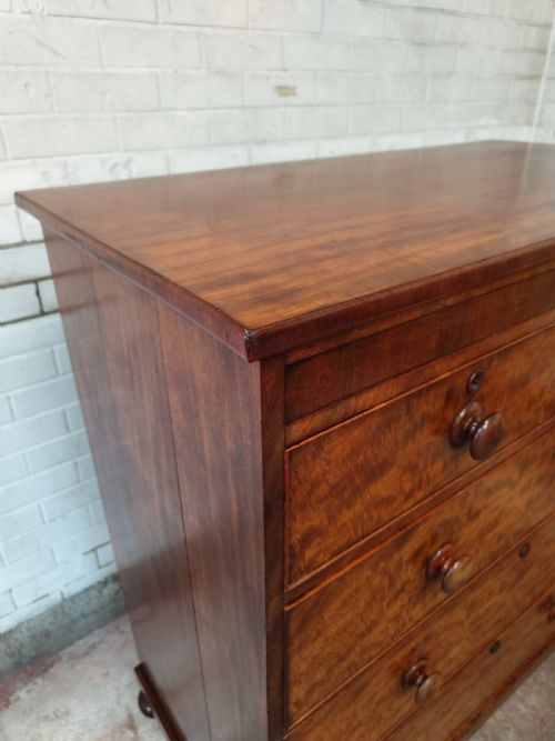 SUPERB ANTIQUE VICTORIAN PLUM PUDDING MAHOGANY CHEST OF DRAWERS - ADDITIONAL PHOTO 9