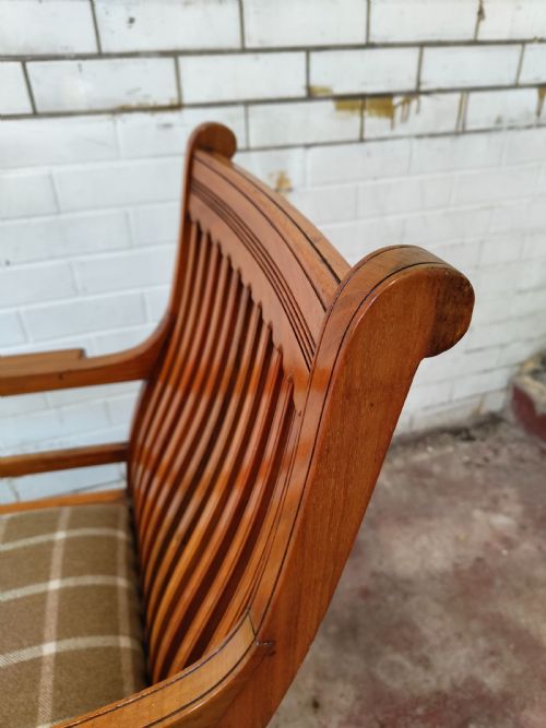 ANTIQUE EDWARDIAN SOLID OAK ECCLESIASTICAL DESK OFFICE SIDE ARMCHAIR - ADDITIONAL PHOTO 8